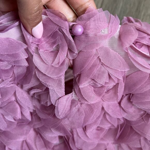 COMMENSE Dusty Pink Floral Textured Sleeveless Crop Top Size XS NWT - Picture 4 of 9